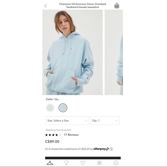 LAST CALL! CHAMPION classic hoodie - UO Exclusive heathered - Picture 2 of 3